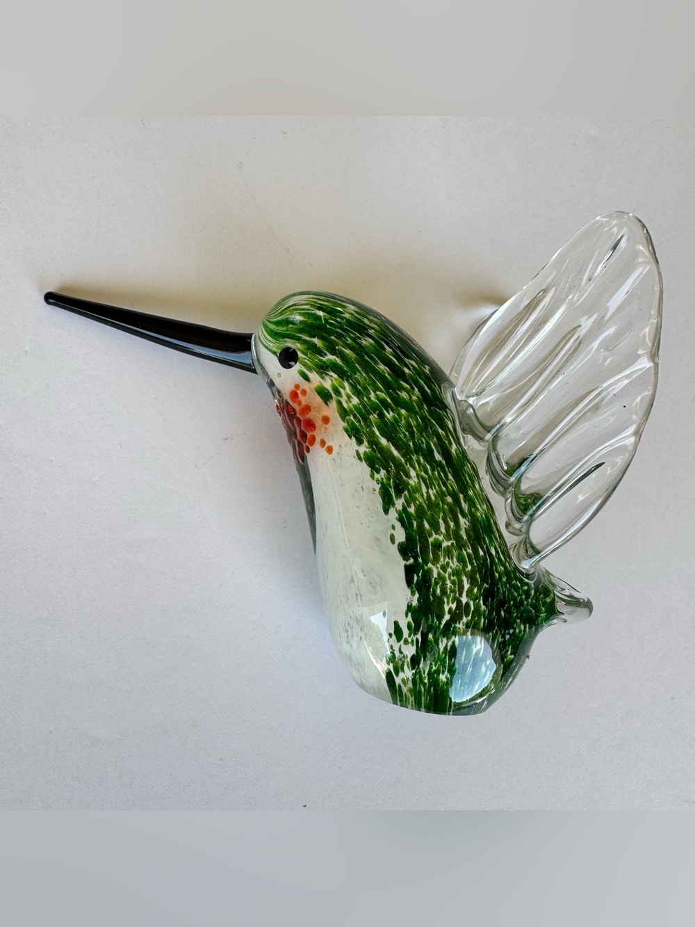 Dynasty Gallery Decorative Glass Green Hummingbird, Mint Condition